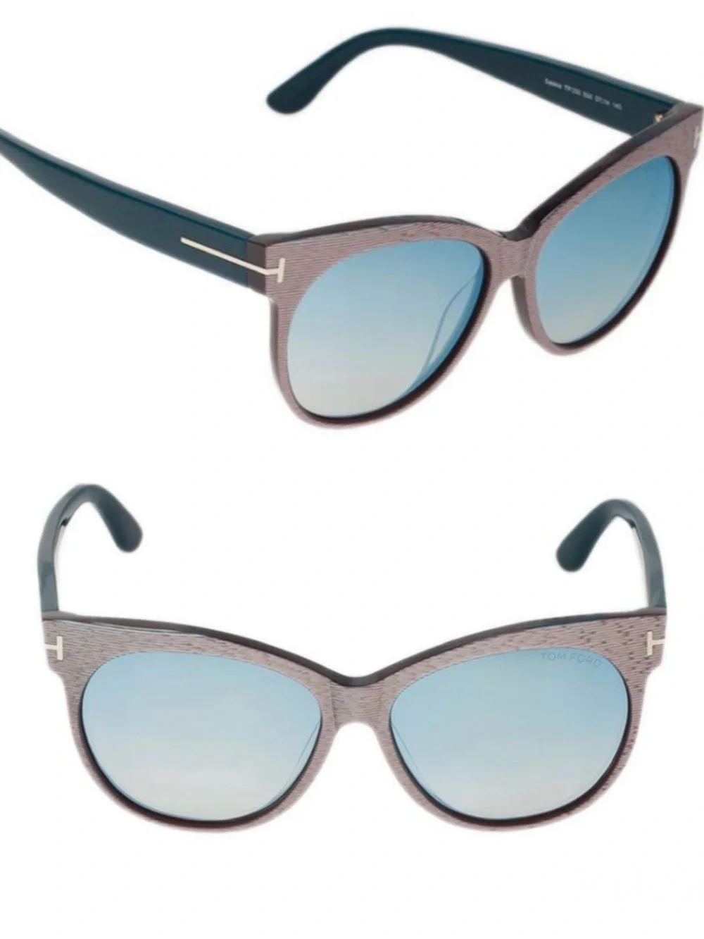 TOM FORD Italy TF330 89X SASKIA Gray Tinted Lenses Pink Purple Frame Sunglasses